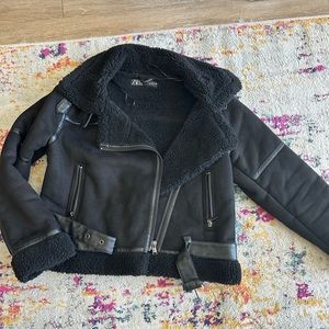 Zara Sherpa Lined Coat